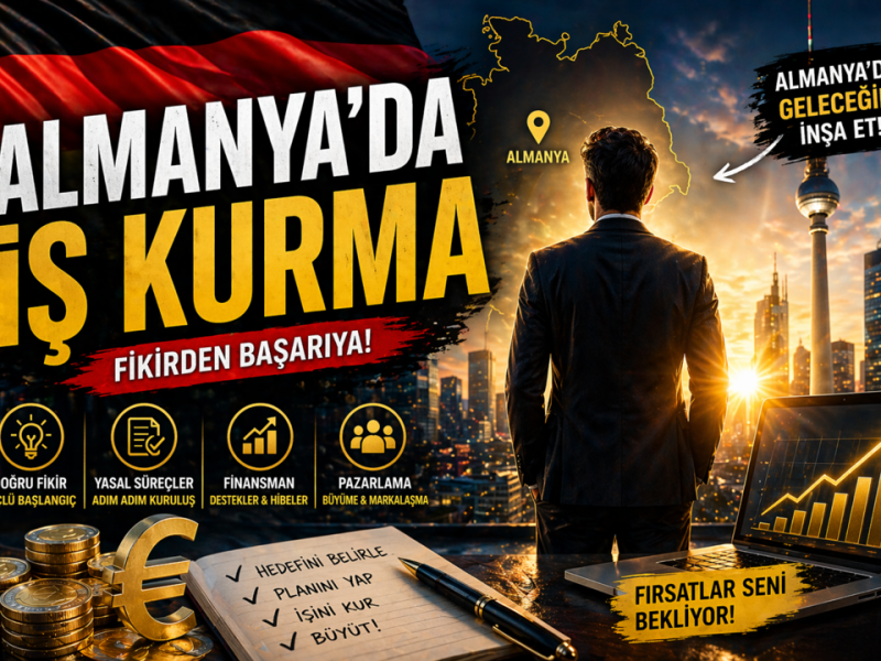 Almanya'da İş Kurma. İşini Kur- İşini Büyüt- Gelirini Artır! İş kurmak da, İşletmek de Teoriden Çok Sahadaki Gerçekleri Anlamayı Gerektirir